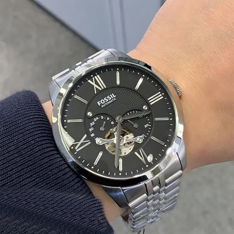 Fossil Townsman Automatic Black Dial Men's Watch- ME3107